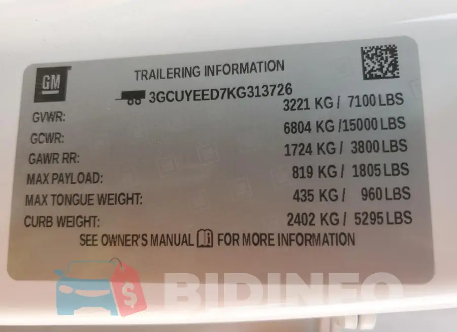 3GCUYEED7KG313726 Photo# 12