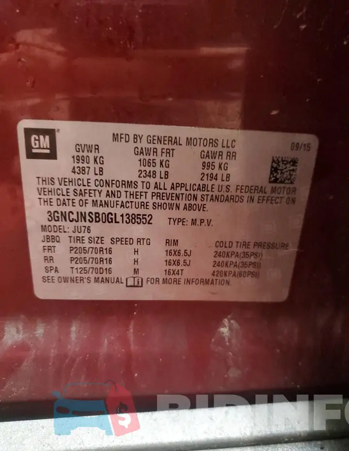 3GNCJNSB0GL138552 Photo# 13