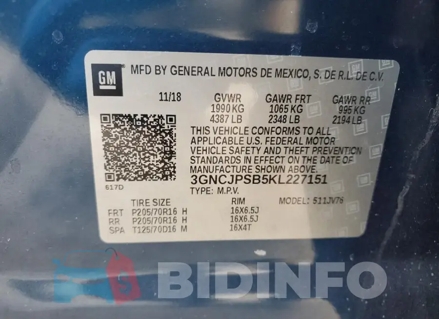 3GNCJPSB5KL227151 Photo# 13