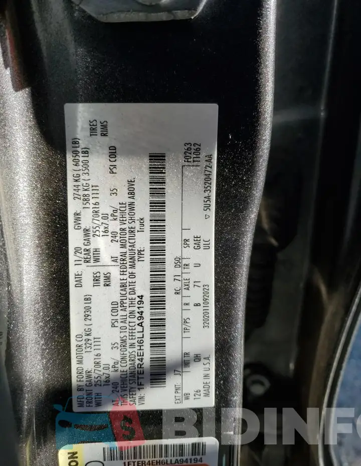 1FTER4EH6LLA94194 Photo# 12
