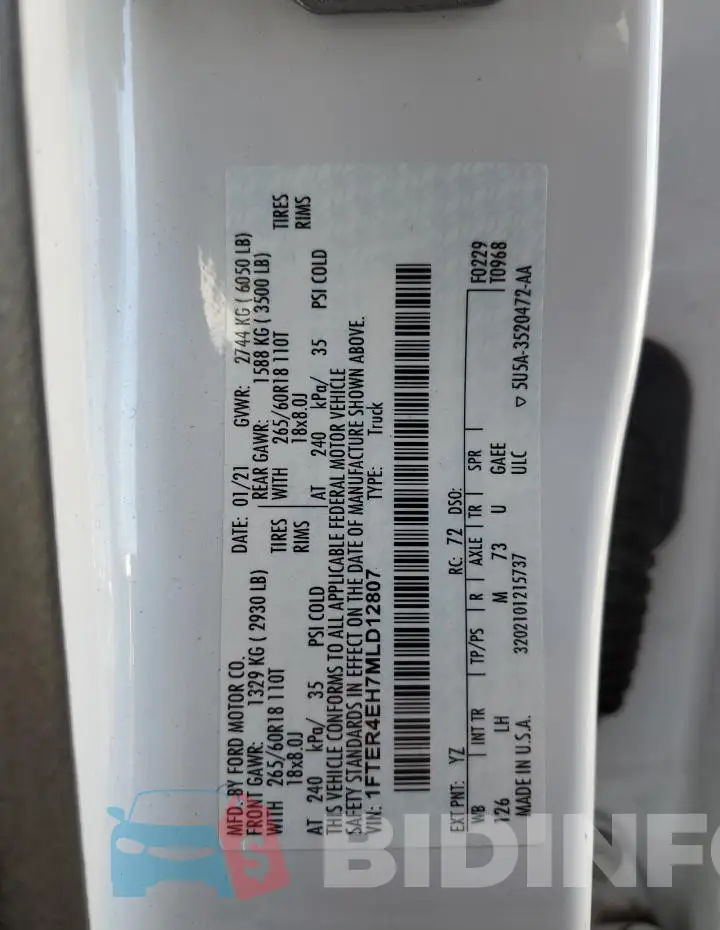 1FTER4EH7MLD12807 Photo# 12