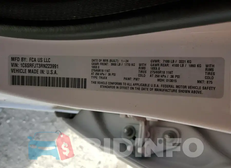 1C6SRFJT3RN223991 Photo# 13