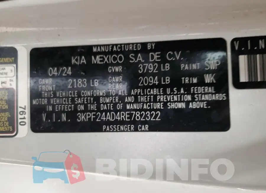 3KPF24AD4RE782322 Photo# 13