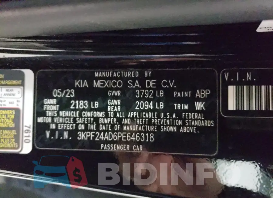 3KPF24AD6PE646318 Photo# 12