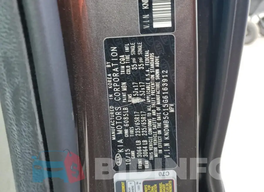 KNDMB5C15G6163912 Photo# 13