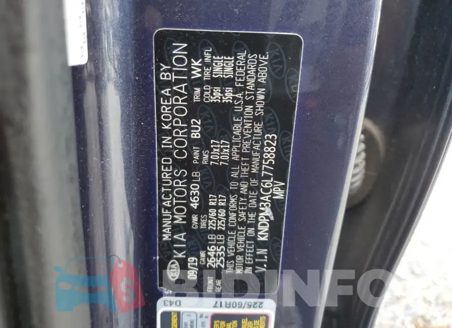 KNDPM3AC6L7758823 Photo# 13