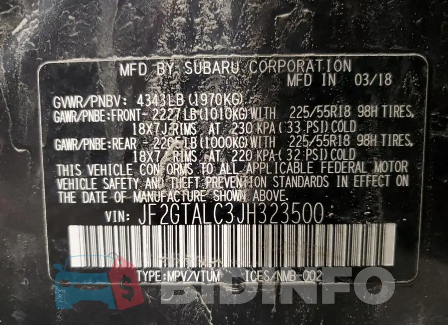 JF2GTALC3JH323500 Photo# 13
