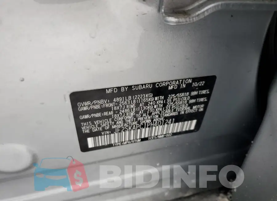 JF2SKAPC1PH401241 Photo# 12