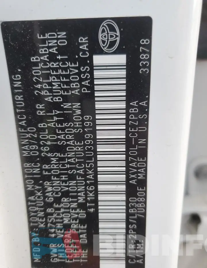 4T1K61AK5LU399199 Photo# 12