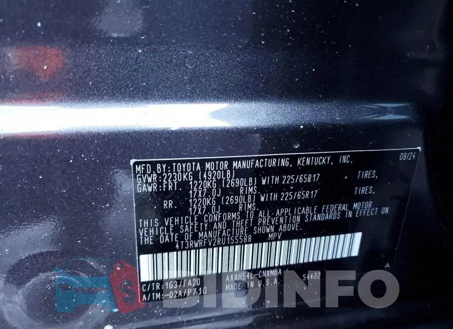 4T3RWRFV2RU155588 Photo# 14