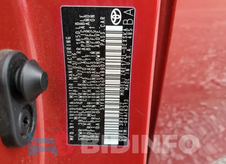 5YFBURHE6GP489070 Photo# 13