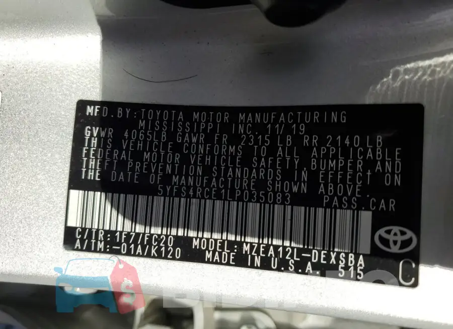 5YFS4RCE1LP035083 Photo# 12