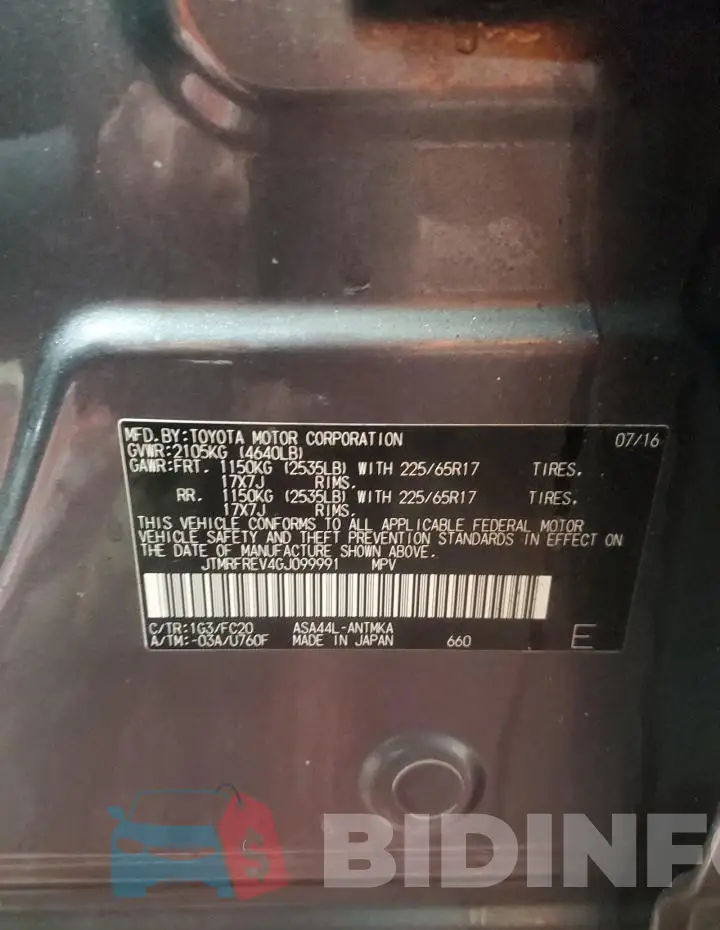 JTMRFREV4GJ099991 Photo# 14