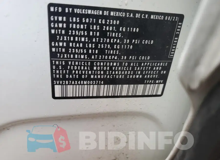3VV2B7AX4RM003714 Photo# 13