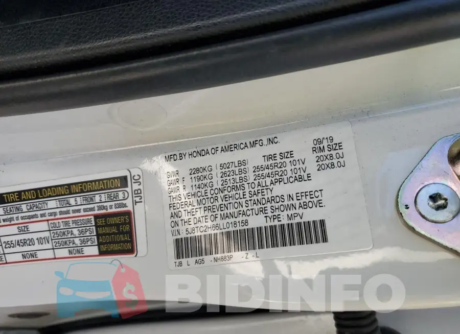 5J8TC2H66LL018158 Photo# 13