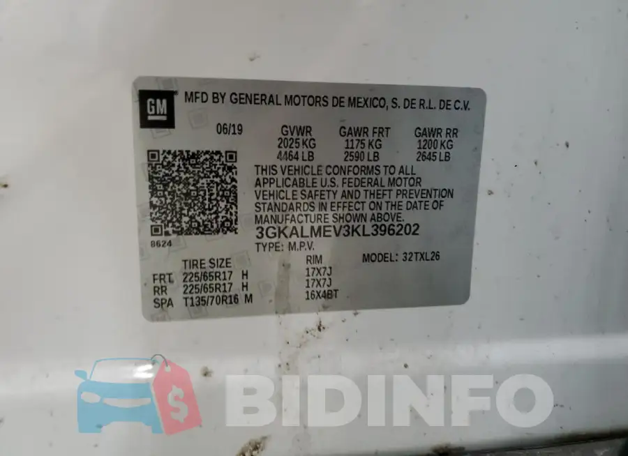 3GKALMEV3KL396202 Photo# 13