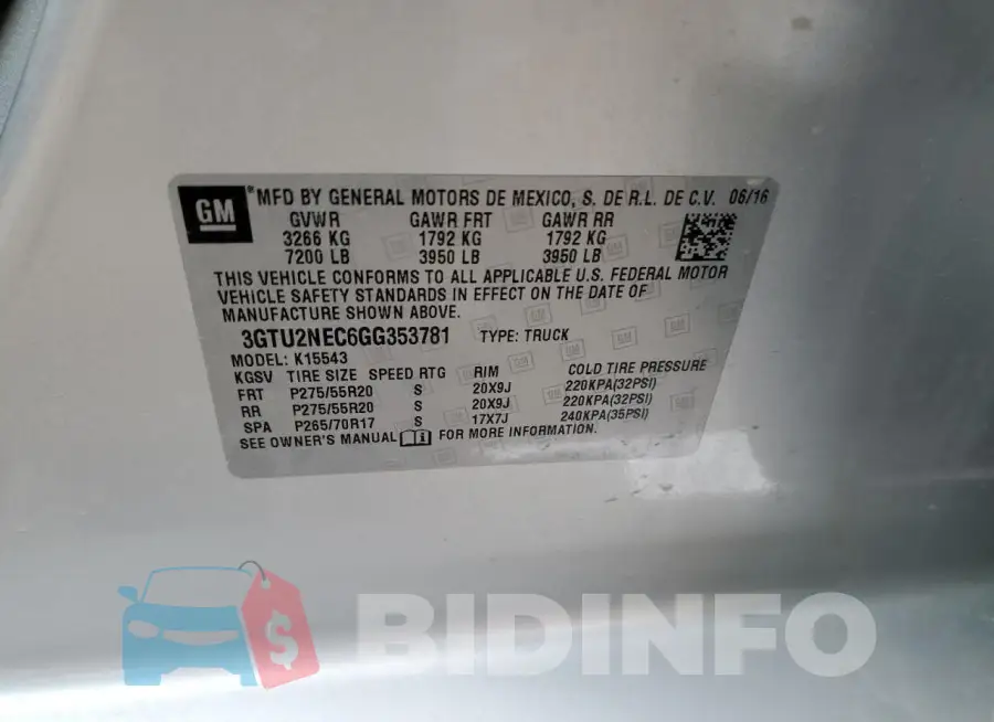 3GTU2NEC6GG353781 Photo# 12
