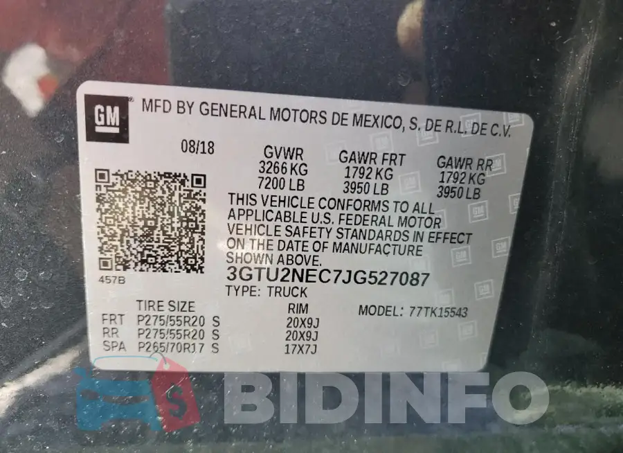 3GTU2NEC7JG527087 Photo# 12