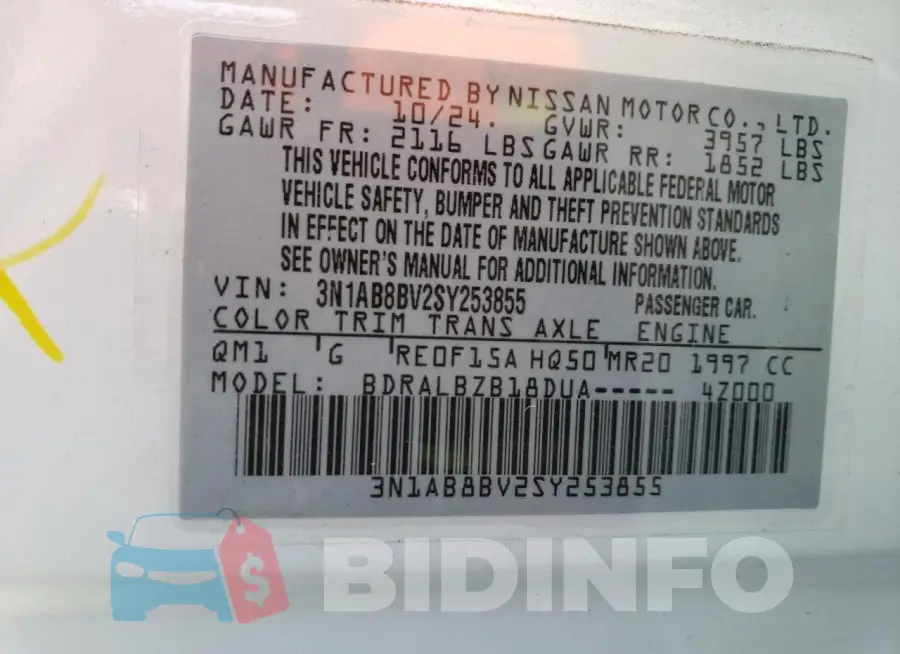 3N1AB8BV2SY253855 Photo# 12