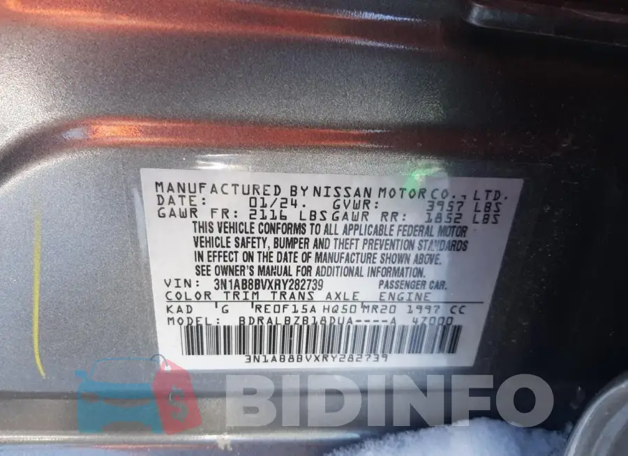 3N1AB8BVXRY282739 Photo# 13