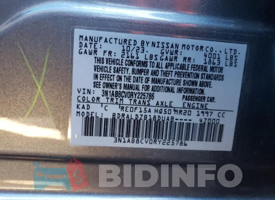 3N1AB8CV0RY225786 Photo# 12