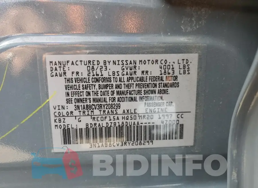 3N1AB8CV3RY208299 Photo# 12