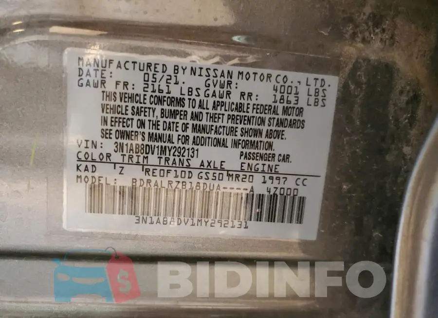 3N1AB8DV1MY292131 Photo# 13