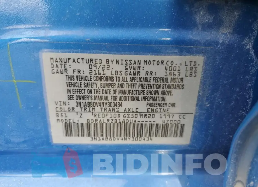 3N1AB8DV4NY300434 Photo# 12