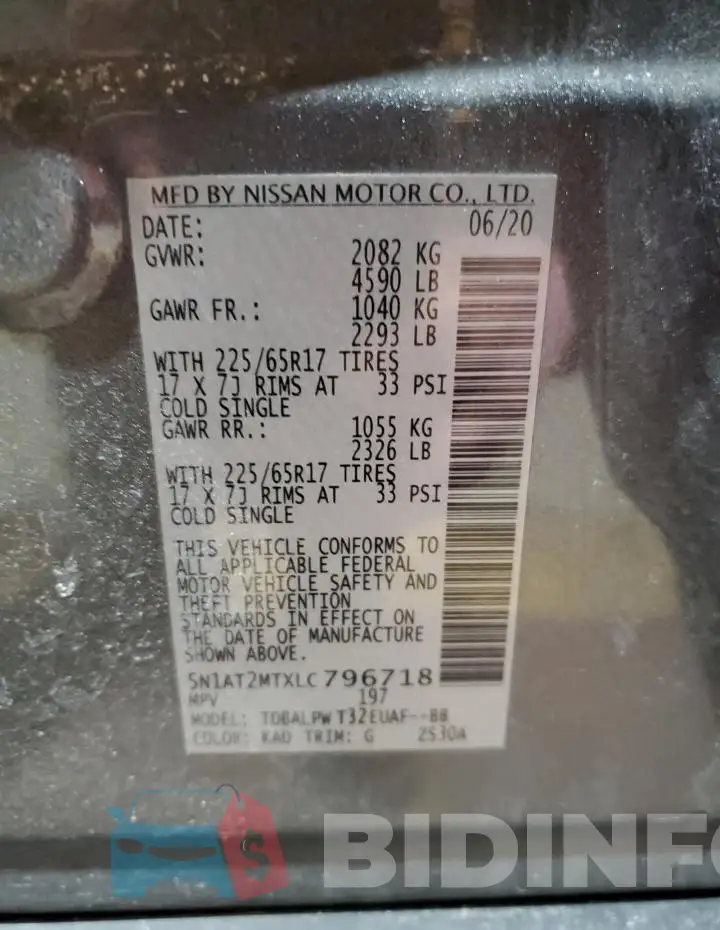5N1AT2MTXLC796718 Photo# 13