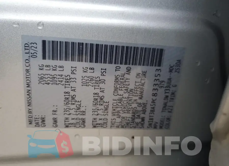 5N1BT3BA5PC833353 Photo# 13