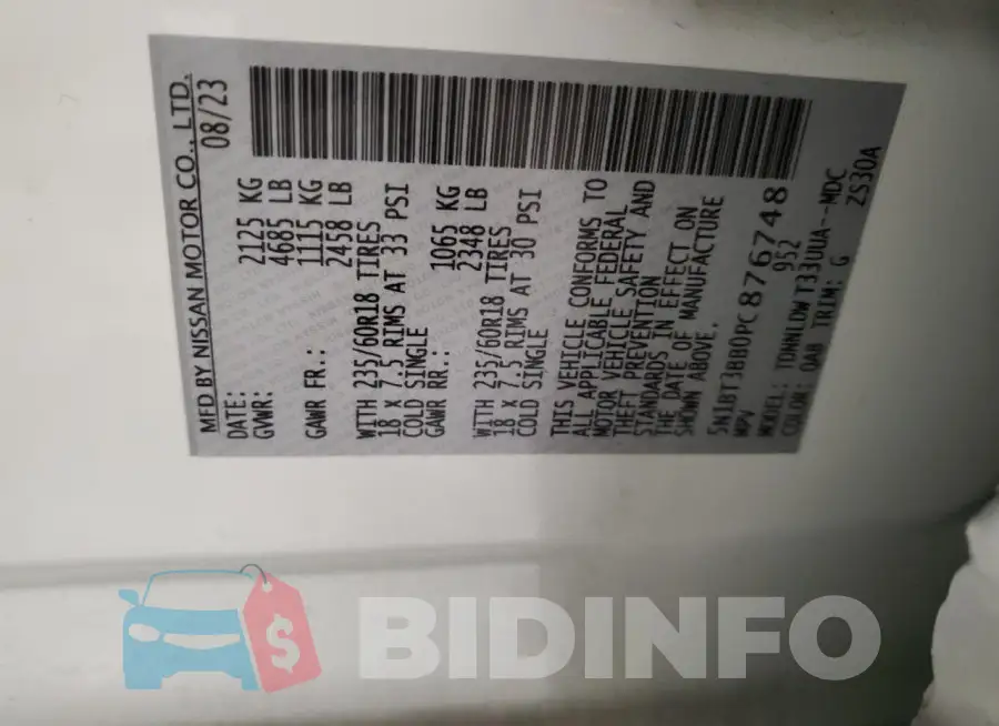 5N1BT3BB0PC876748 Photo# 14