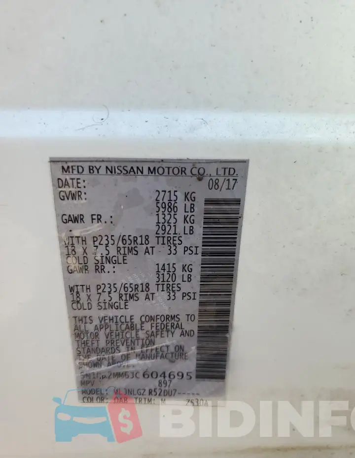 5N1DR2MM6JC604695 Photo# 13