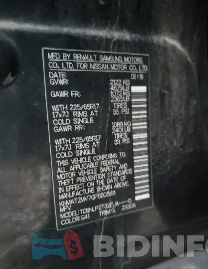 KNMAT2MV7GP660888 Photo# 13
