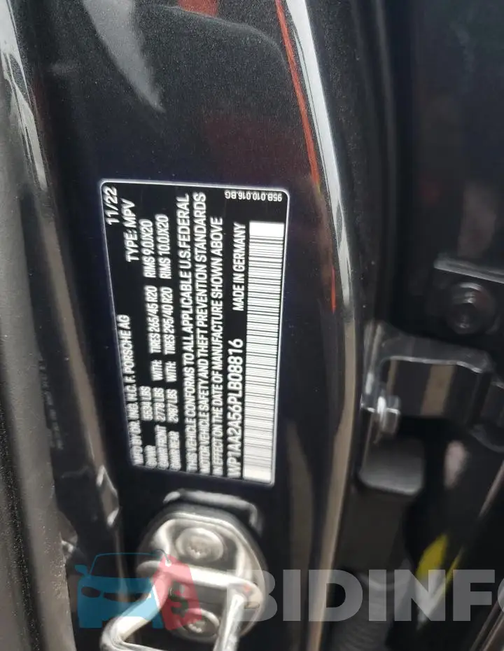 WP1AA2A56PLB08816 Photo# 13