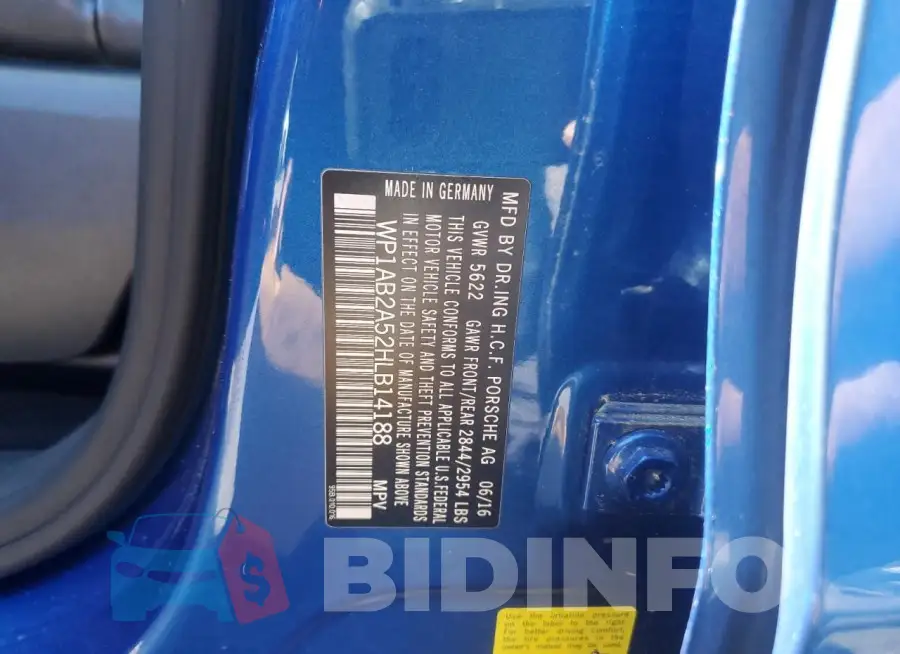 WP1AB2A52HLB14188 Photo# 13