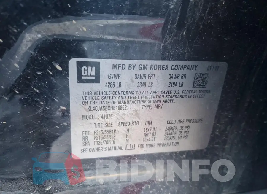 KL4CJASBXHB108621 Photo# 12