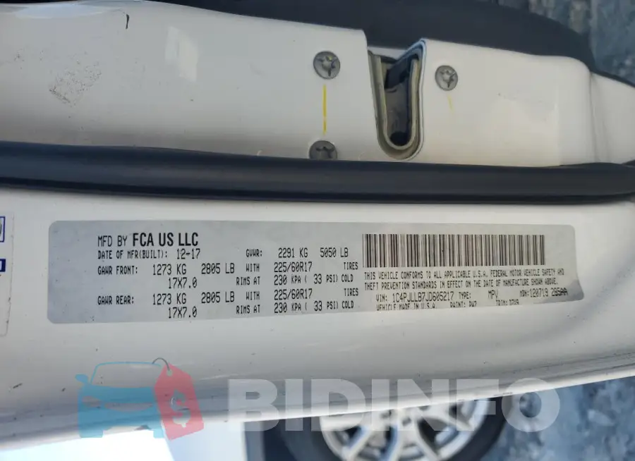 1C4PJLLB7JD605217 Photo# 13