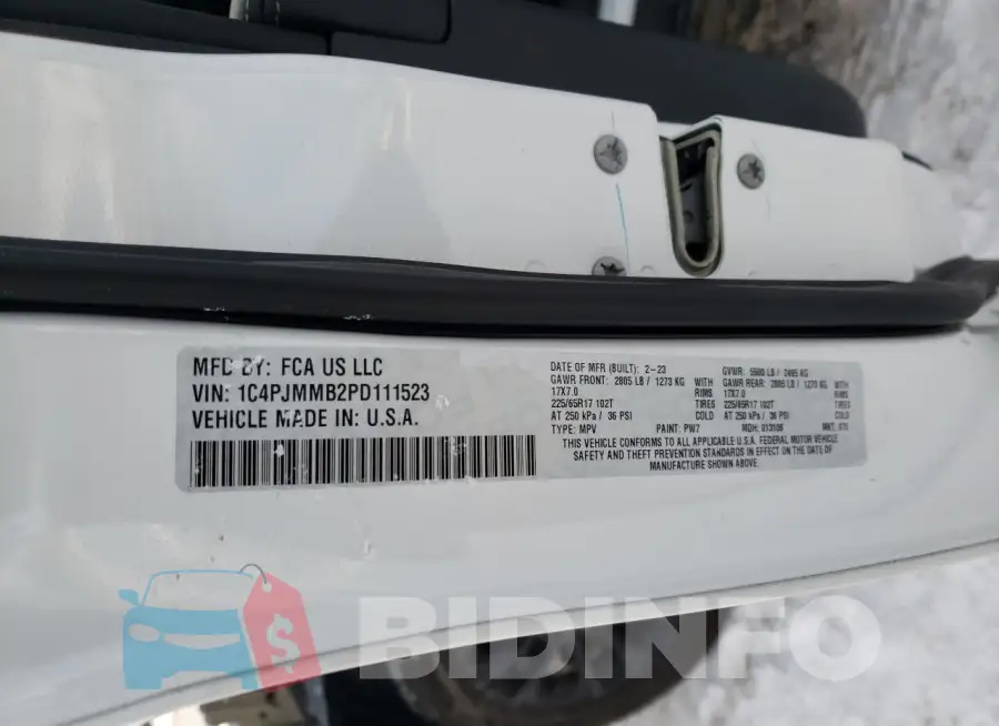1C4PJMMB2PD111523 Photo# 14