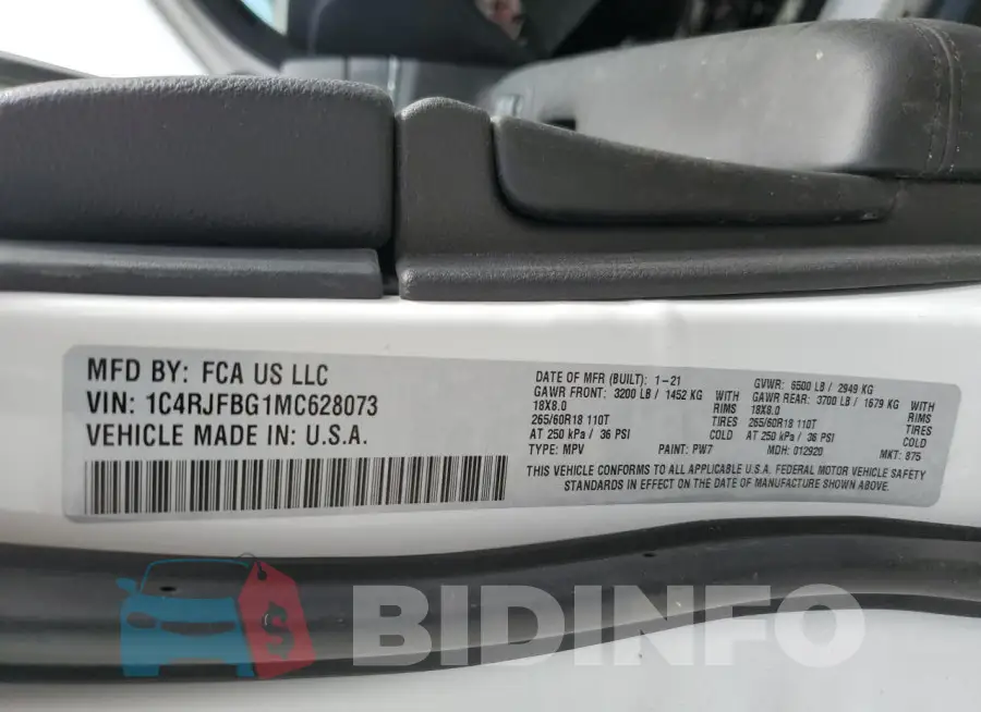 1C4RJFBG1MC628073 Photo# 12