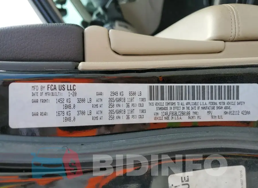 1C4RJFBG8LC280108 Photo# 14