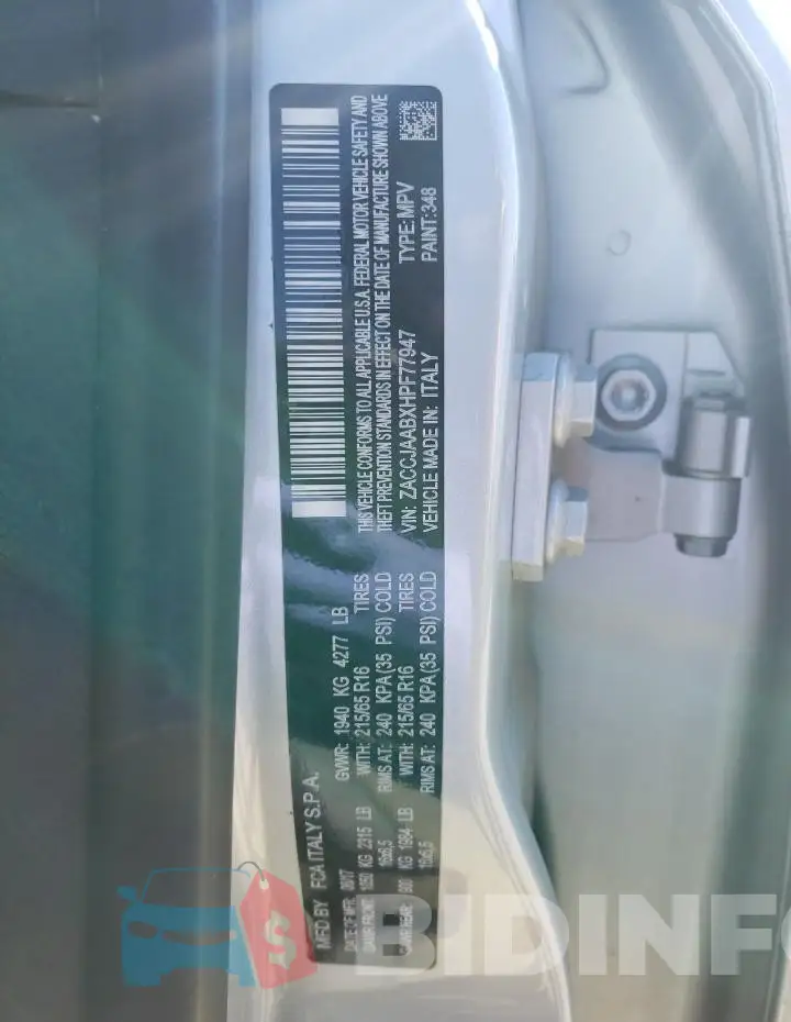 ZACCJAABXHPF77947 Photo# 12