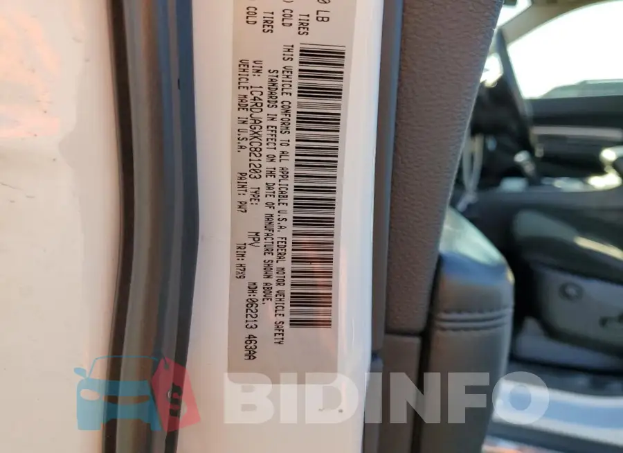 1C4RDJAGXKC821203 Photo# 12