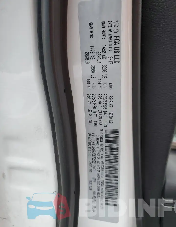 1C4RDJEG6JC176929 Photo# 13