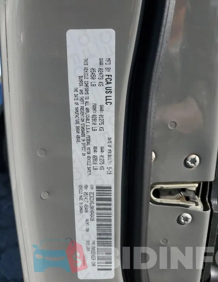 2C3CDXGJ9KH646438 Photo# 12