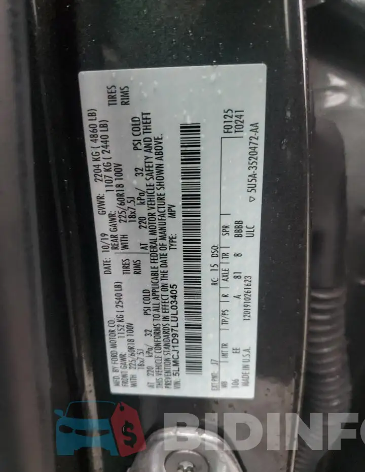 5LMCJ1D97LUL03405 Photo# 12