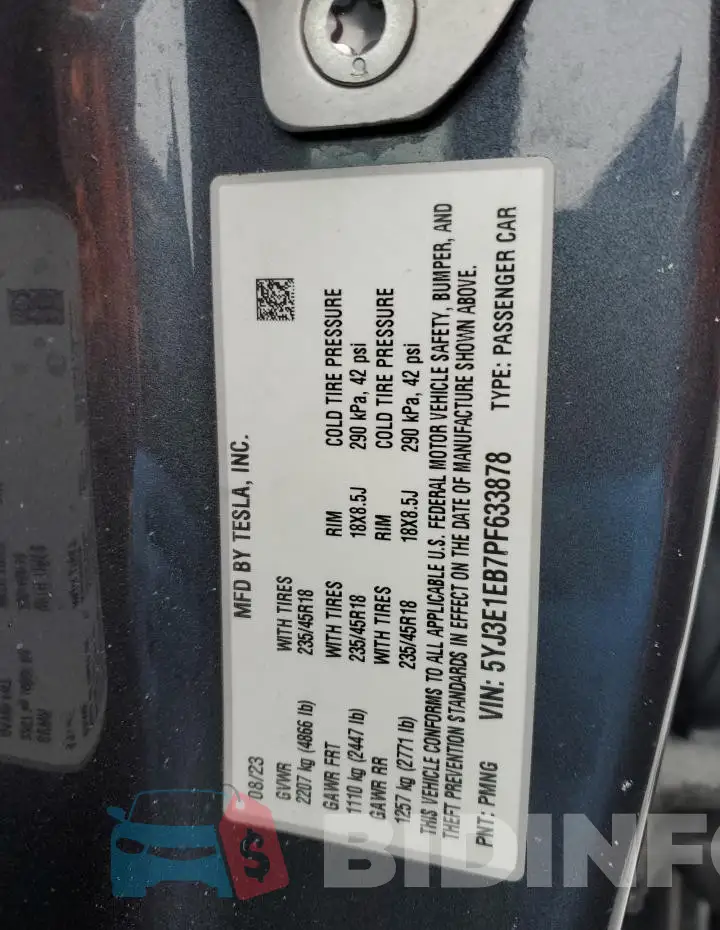 5YJ3E1EB7PF633878 Photo# 12