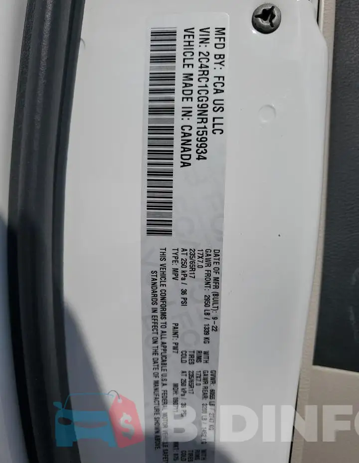 2C4RC1CG9NR159934 Photo# 13