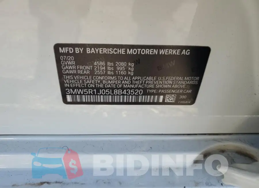 3MW5R1J05L8B43520 Photo# 12