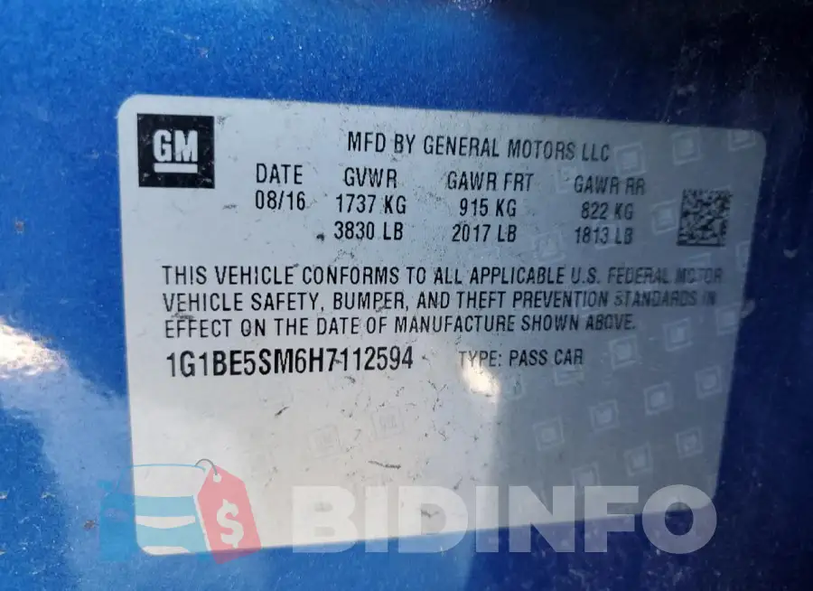 1G1BE5SM6H7112594 Photo# 12