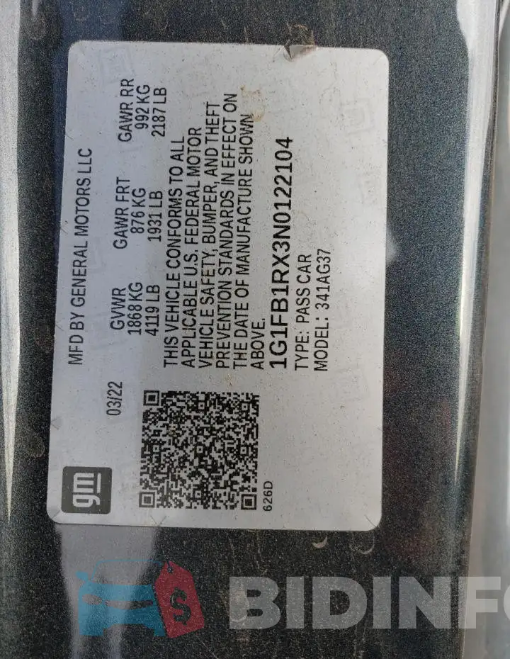 1G1FB1RX3N0122104 Photo# 12
